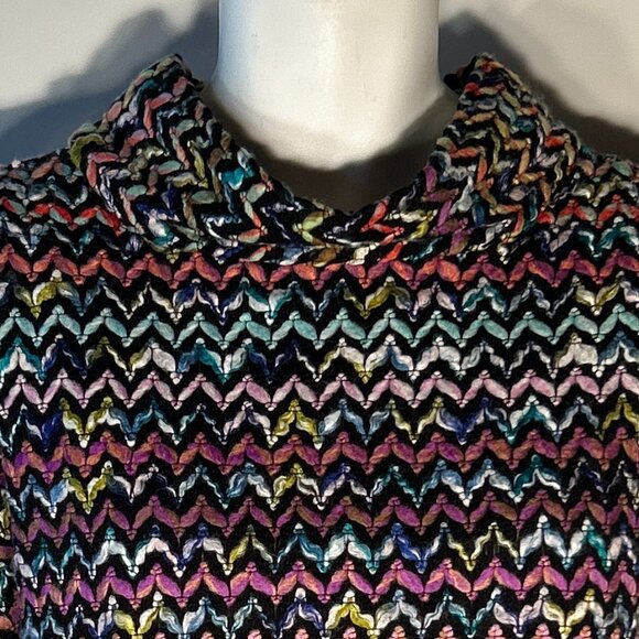 Ivy Jane SZS/M Multi Color Boxy Sweater Hand Knit Chunky Aesthetic Boho Festival - Picture 4 of 9